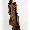 Slim long reversible woolen coat windbreaker