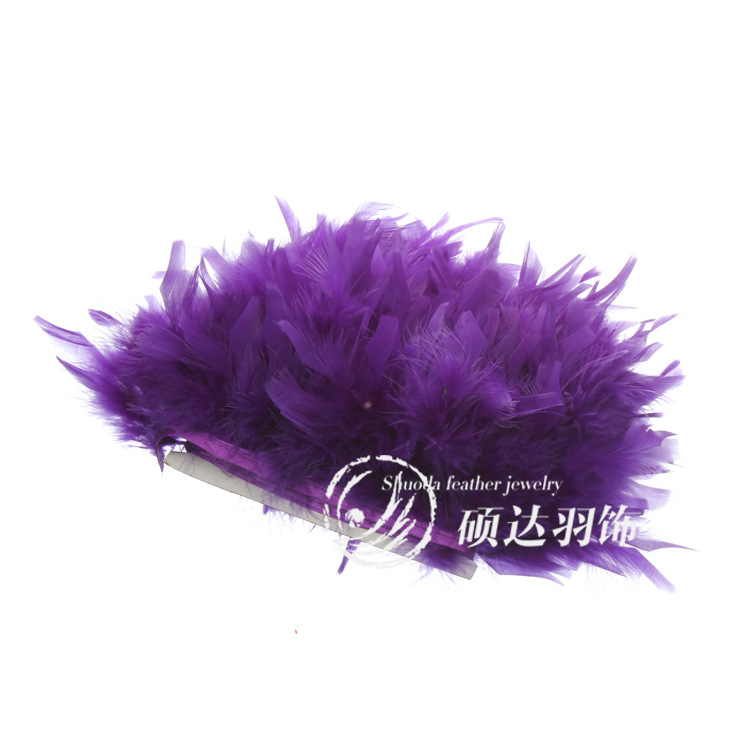 芭比娃娃火鸡毛装饰火片羽毛布边13-18cmDIY手工材料服装辅料现货