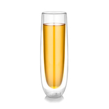 耐熱高硼硅雙層玻璃杯創意香檳杯跨境紅酒杯家用隔熱透明水杯