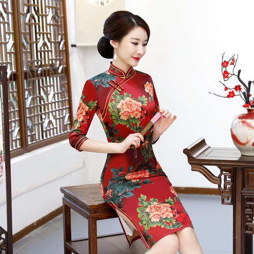 Chinese Dress Qipao for women Large size cheongsam Vestidos chinos