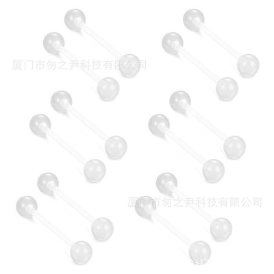 Cross border Europe and America Selling Acrylic Straight Tongue pin Milk ring Bone nail Human puncture Jewelry goods in stock wholesale