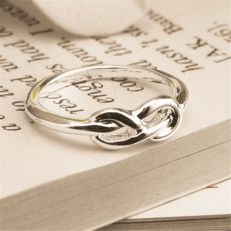 Европейская и американская мода серебряное кольцо индивидуальное креативное Ретро витое 8 слов женское кольцо AliExpress поставка