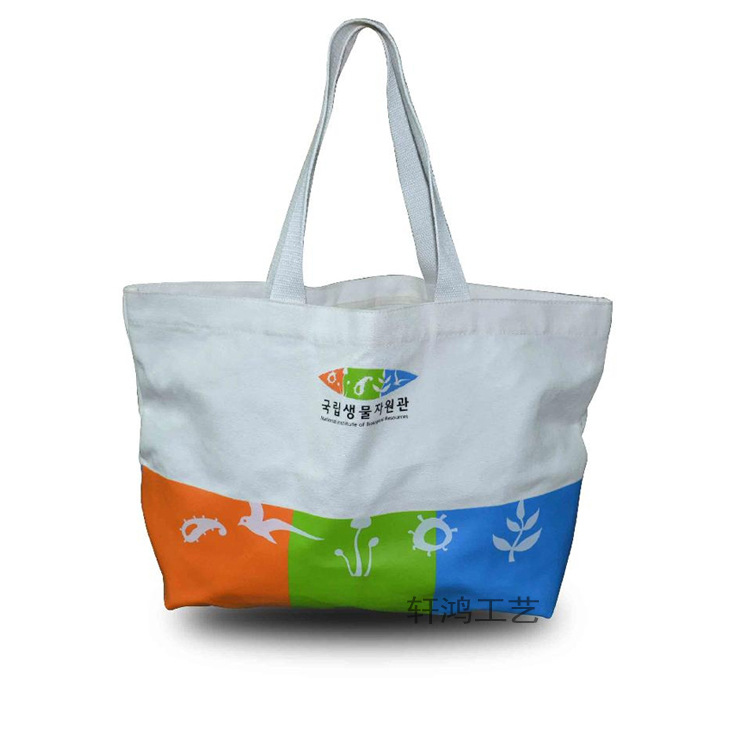 专业定制涤棉热转印帆布袋 彩印热升华棉布袋 全彩全棉印花手提袋