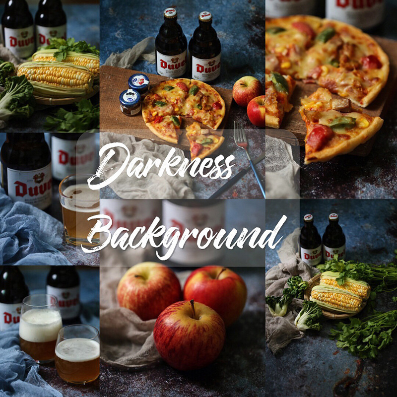 Vintage marble grain wood grain crack industrial baking gourmet double-sided background paper ins style photo shooting props