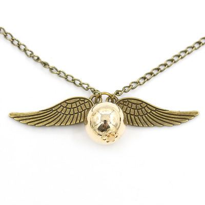 Harry Potter and Deathly Hallows Necklace Angel Wing Necklace Clavicle Chain Wholesale