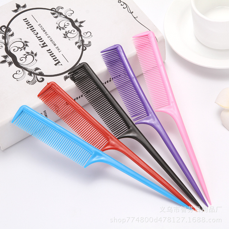 廠家直銷糖果色盤發尖尾梳子地攤貨源壹元小商品贈品小禮品批發