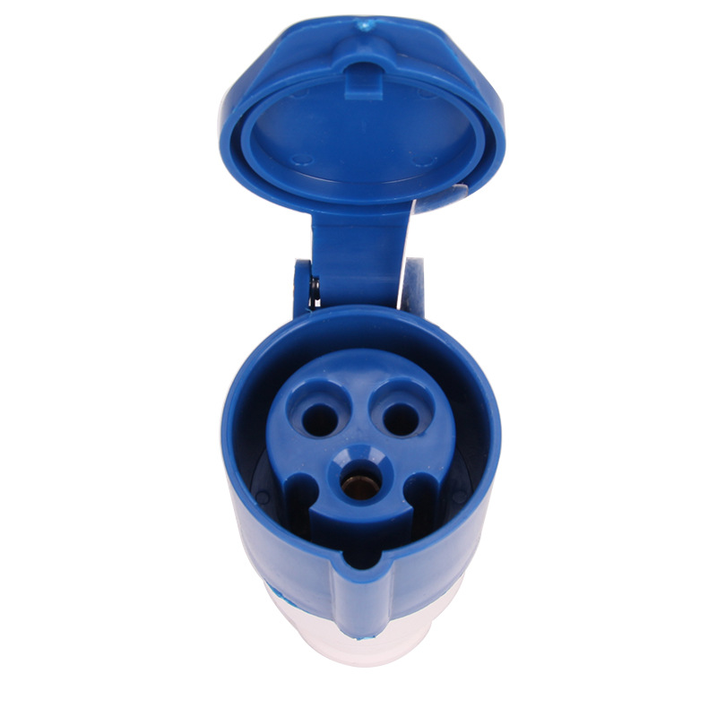 工业插座 防水插座 IP44 插座 LY-223 32A3P连接器耦合器蓝色乐瑶