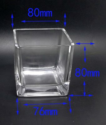 Vase Wholesale 8X8 Quartet Type Glass Hydroponics transparent Square cylinder Transparent vase Glass Vase