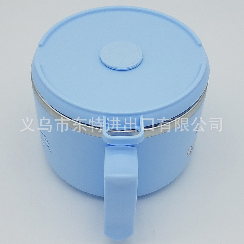 Factory direct sales of stainless steel 304 lunch boxes, cartoon covered instant noodle bowls, insulated fast food cups, heat-resistant student lunch boxes detail image 7