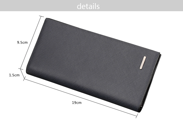 Men's Long Thin Wallet Casual Multi-card Card Holder Leather Brand Korean Wallet Large Capacity display picture 19