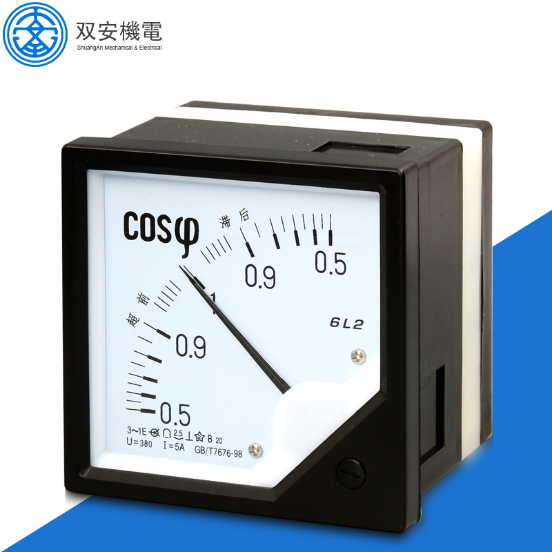 廠家直銷批發6L2-COSφ指針式功率因數表380V 5A 110V 220V 