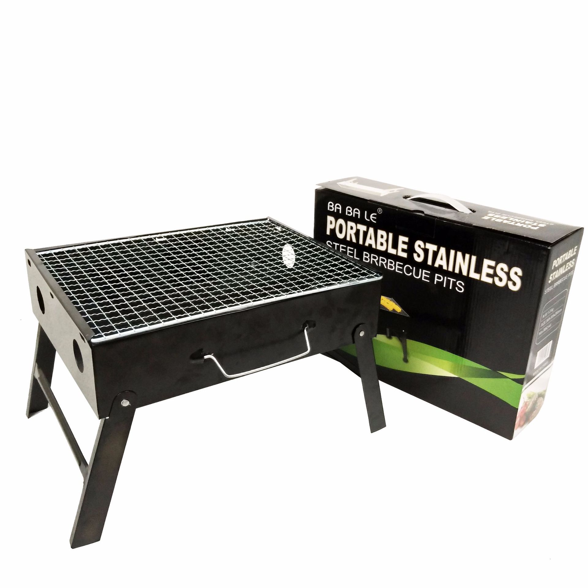 Regalo promocional plegable barbacoa parrilla al aire libre hogar barbacoa horno de carbón engrosado horno al aire libre promoción