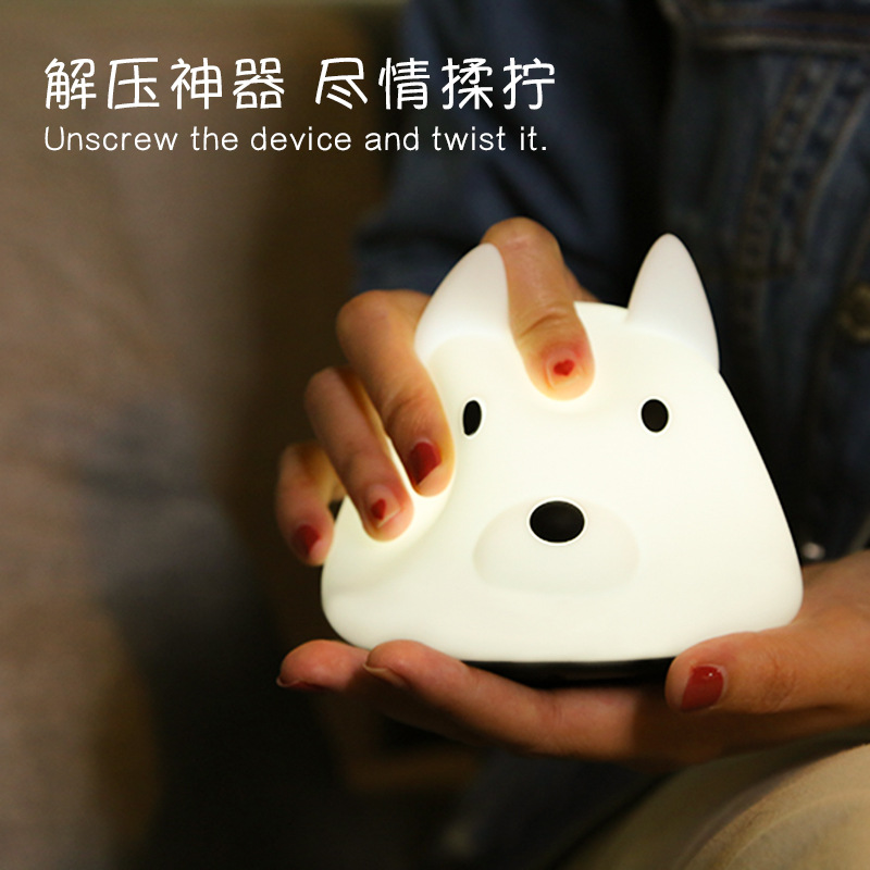 Silicone Nightlight USB intelligence originality silica gel Table lamp Cartoon LED bedroom lighting charge Nightlight Manufactor