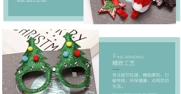 Christmas Glasses Hairpin Decorations Wholesale Nihaojewelry display picture 6