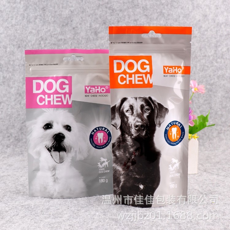 訂制寵物食品包裝袋 寵物保健餅幹開窗塑料袋 貓糧狗糧自封食品袋