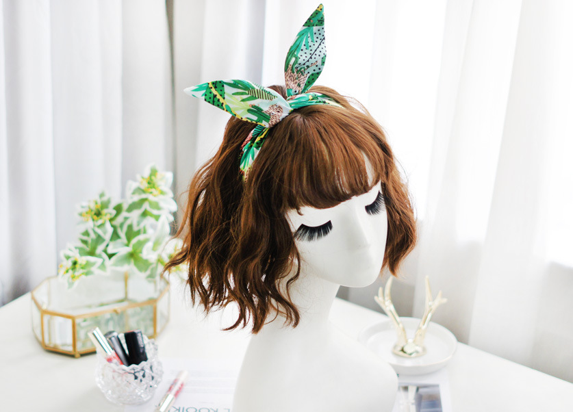 Retro Tropical Rainforest Rabbit Ears Hair Band Wholesale Nihaojewelry display picture 16