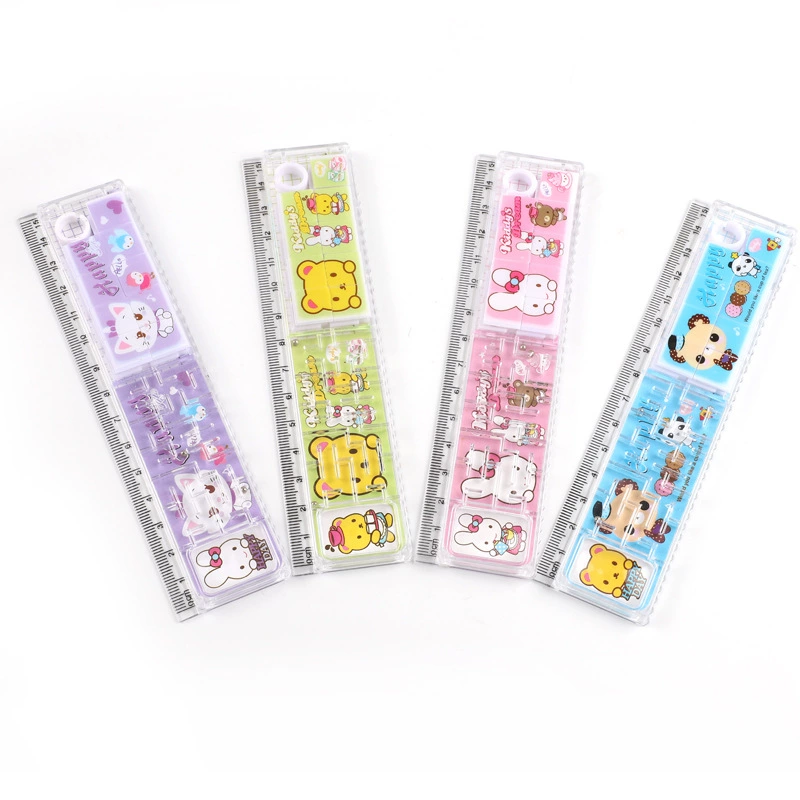 Labyrinth for students, plastic brainteaser, cartoon ruler, factory direct supply