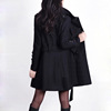 Slim long reversible woolen coat windbreaker