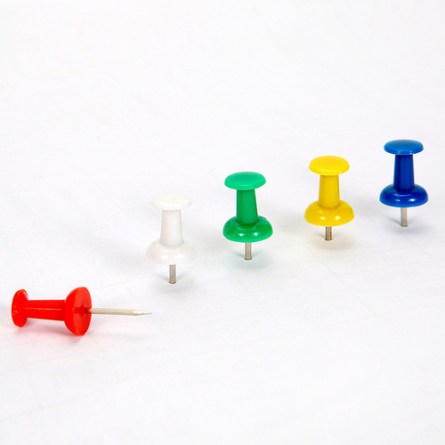 HUAJIE Manufacturer Wholesale Plastic Box Packaging 100 Pieces/Box Colorful Letter T Pins Office Supplies