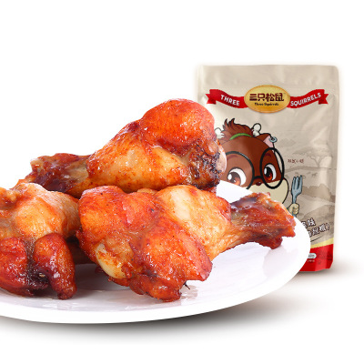 三只松鼠旗艦店 奧爾良味小雞腿160g 休閑零食小吃鹵味熟食批發