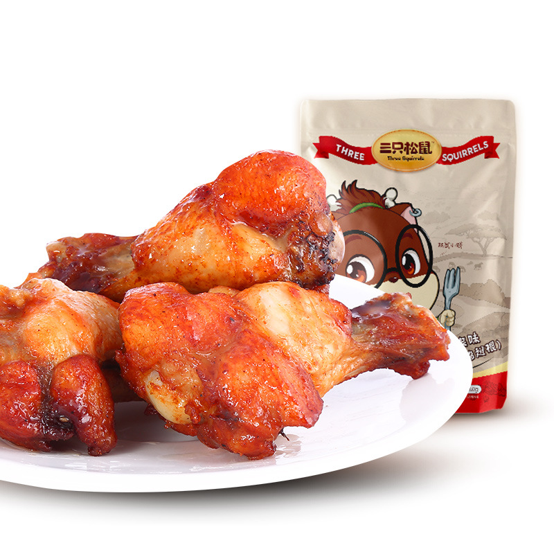 三只松鼠旗艦店 奧爾良味小雞腿160g 休閑零食小吃鹵味熟食批發