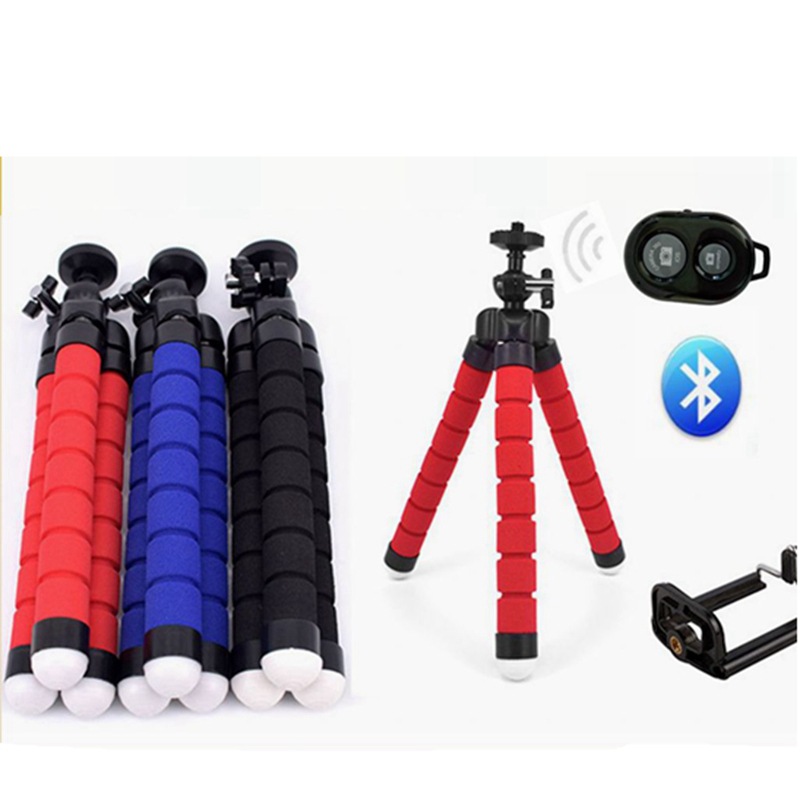 海绵三脚架小号 蓝牙遥控三脚架 便携自拍三件套 海绵三脚架套装