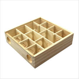 仓鼠迷宫玩具 木制品宠物玩具 原木配玻璃档板 仓鼠磨牙啃咬用品