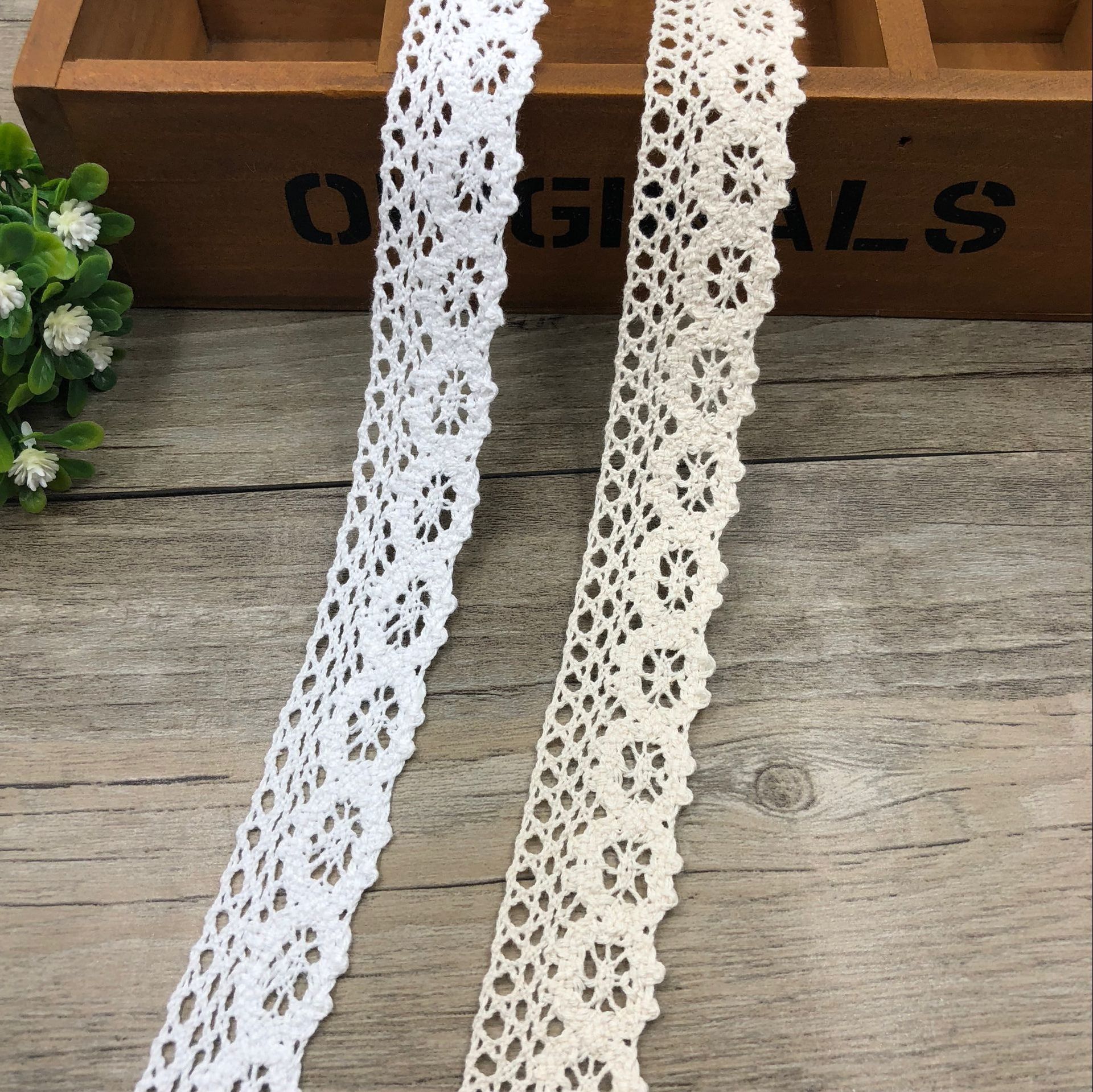 优惠2.6厘米太阳花型纯棉线花边 桌布/床上用品蕾丝  DIY辅料拼布