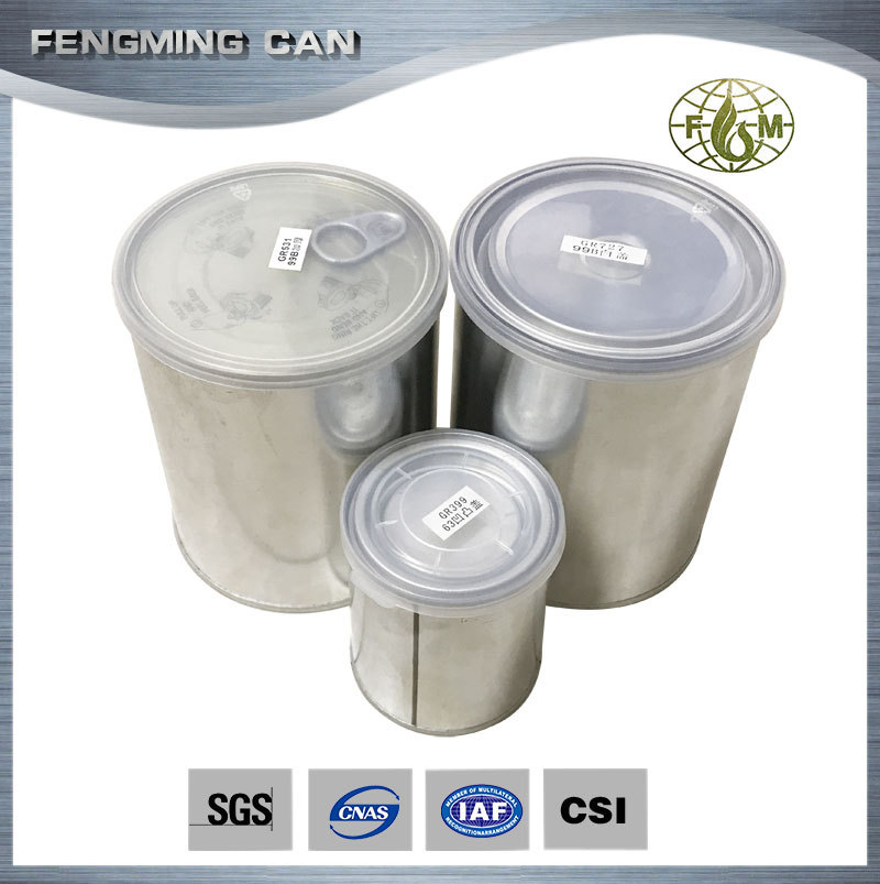 马口铁种子铁罐 圆形颗粒包装桶 通用种子铁罐 带透明塑料盖