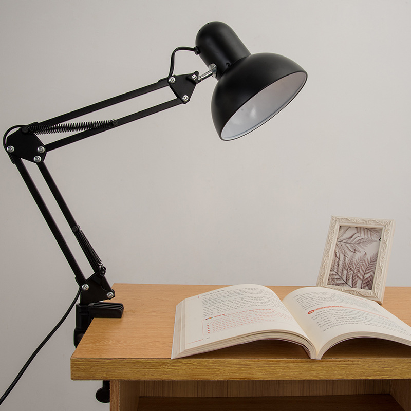 出口美式铁艺护眼台灯网红主播学习礼品纹身刺青儿童长臂夹子台灯|ms