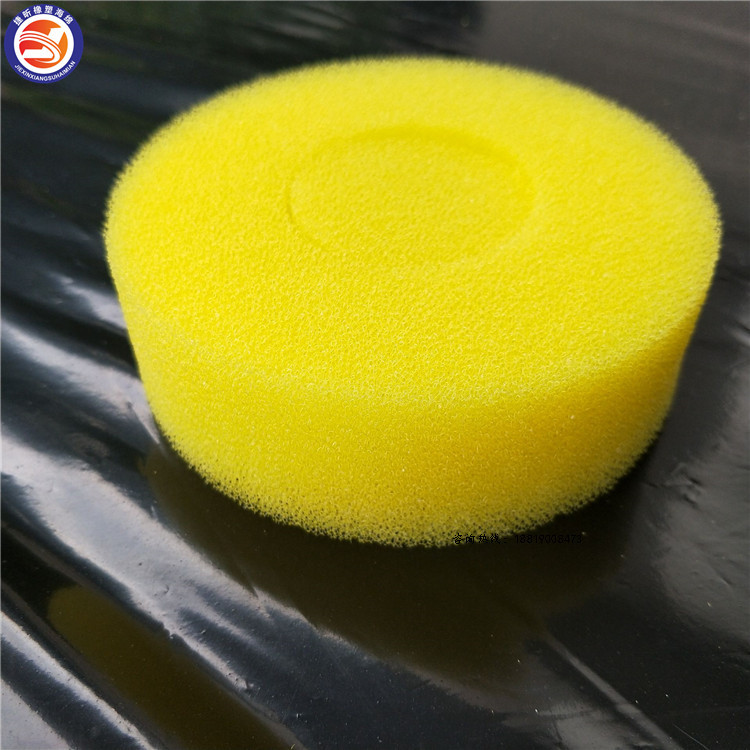 工厂批发 30mm黄色打孔过滤绵圆柱 机器防尘防杂物过滤网