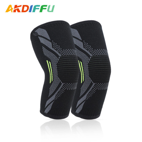 Outdoor sports goods nylon knitted elbow pads, three-dimensional compression straps to tighten, breathable, warm and protect the elbows