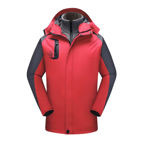 Factory Direct Sales Winter Down Jackets Workwear Custom Logo Print Unisex Couple Three-in-One Windproof and Warmth-Insulating Clothing