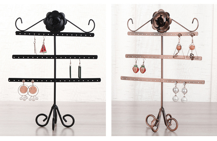 Direkt Ab Werk Lieferung Drei Schicht Iger Fischgräten-ohrring-rahmen Ohrring-regal Schmuck-display-rack Ohrring-rack Schmuck-aufbewahrung Regal display picture 7