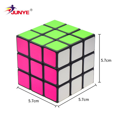 厂家直销三阶OEM魔方儿童智力早教玩具 塑料魔方玩具启迪玩具