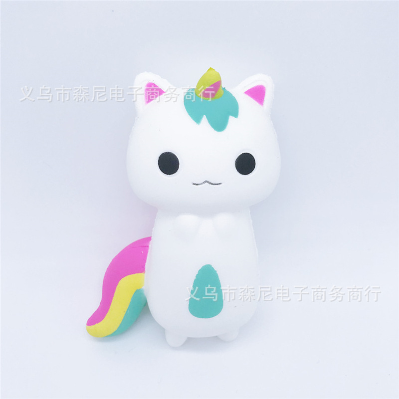 new pattern squishy Slow rebound Fox Rainbow Kitty children Extrusion toy Amazon ebay