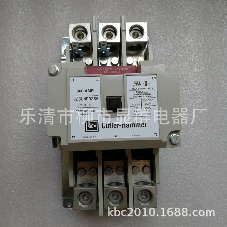 Cutler-Hamme特灵空调交流接触器C25LNE3360 110-120VAC 议价