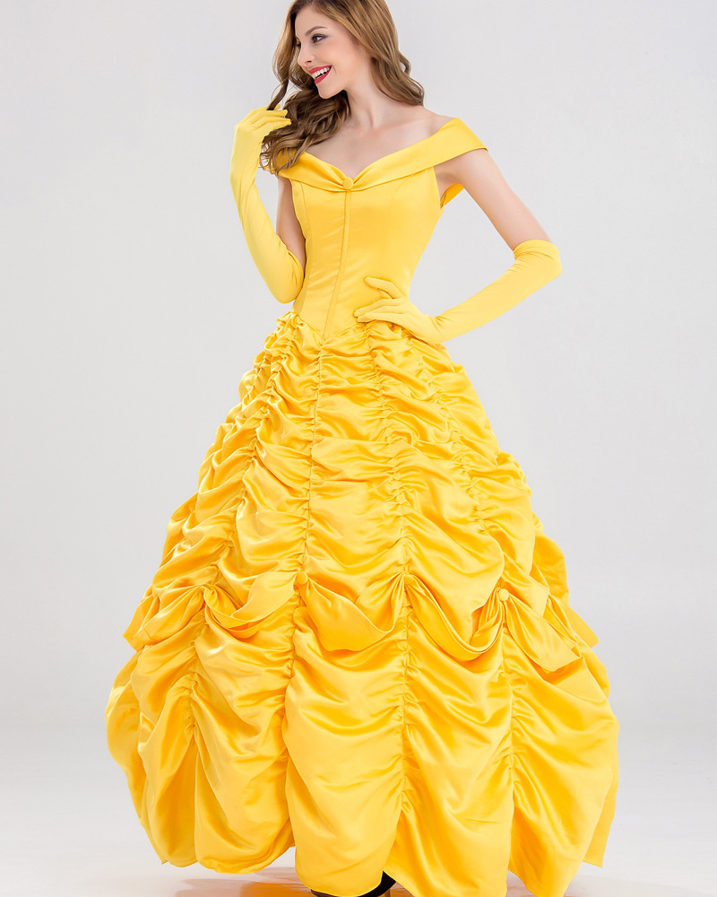 Belle Princess Dress Adult Dress Beauty and the Beast Masquerade Cosplay Party Stage Performance Costume