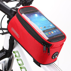 ROSWHEEL mountain bike bag front beam bag polyester top tube bag cycling touch screen mobile phone bag wholesale