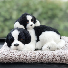 汽車擺件活性炭仿真狗車內裝飾品車載用品竹炭包吸附甲醛除異味