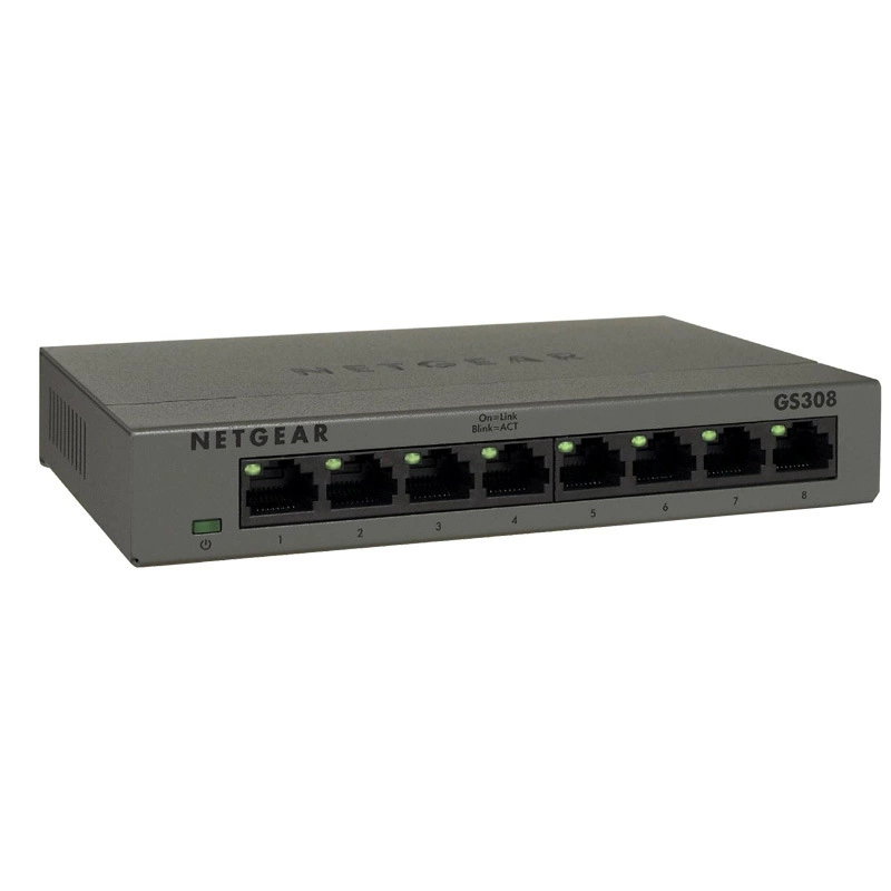 США Netgear 8-портовый гигабитный сетевой разделитель железный ящик GS308 переключатель мониторинга сети