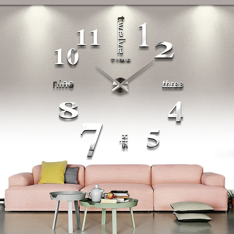 Big clock DIY fashion simple retro wall...