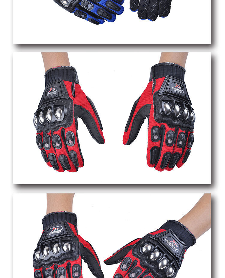 New Motorcycle Rider Alloy Protective Gloves Winter Warm Waterproof