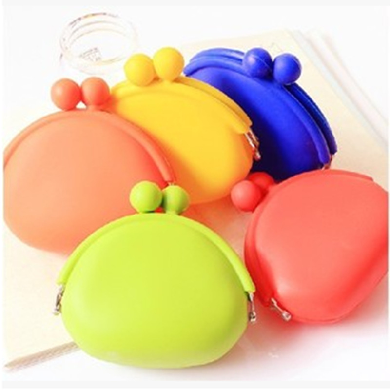 37g Weight Clasp Frame Closure Type Coin Purse Bags Type 1 Piece Quantity Unisex Solid Color Silica Gel Clasp Frame Coin Purses