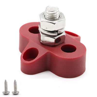 Heavy RV automobile currency 48Vdc Red and black color M8 terminal Studs install Screw Yacht parts