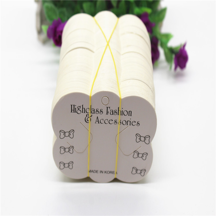 畅销8.5*6.5厘米精品饰品卡片英文蝴蝶结发夹儿童发饰手工diy配件