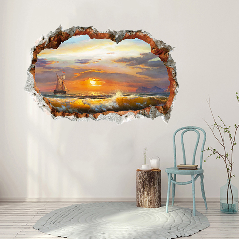 New Simple Hole Landscape Wall Sticker display picture 14