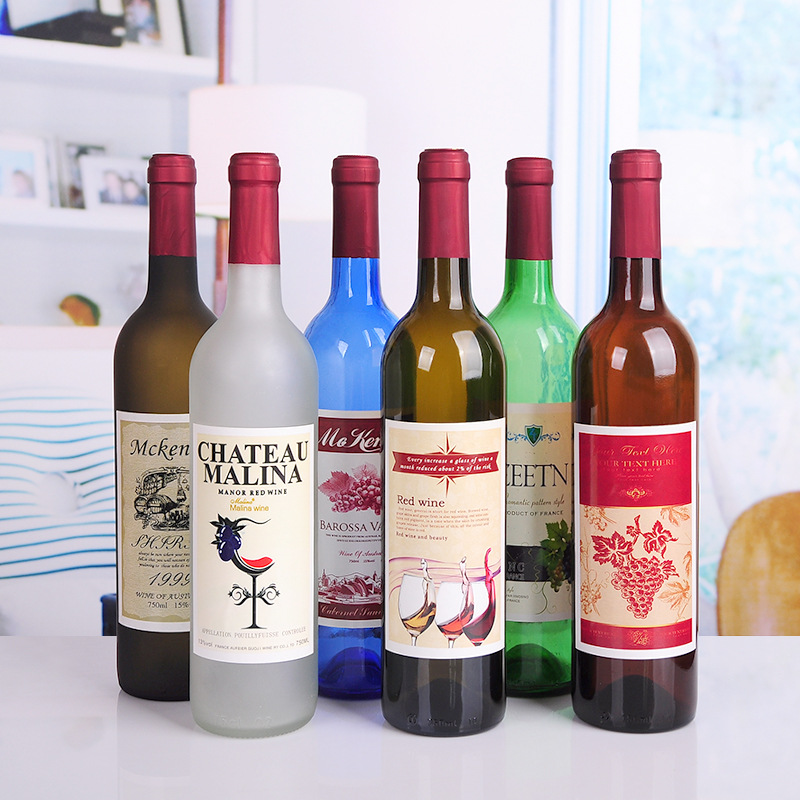 厂家供应750ml玻璃红酒瓶墨绿色褐色透明500ml葡萄酒瓶 酵素瓶子