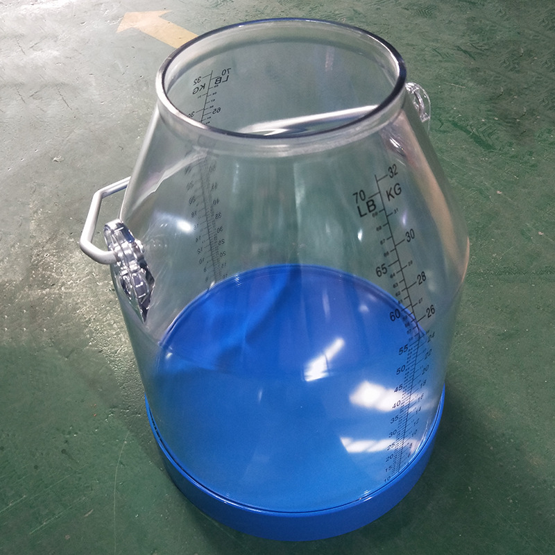 厂家生产透明奶桶 透明奶桶 奶牛奶羊挤奶机专用奶桶 牛奶运输桶