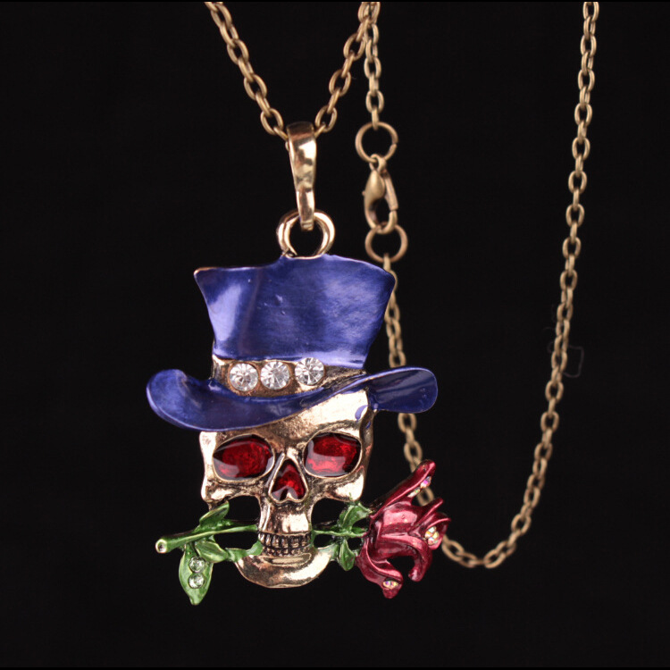 Punk Skull Alloy Women's Men's Pendant Necklace display picture 4